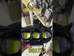 3 LED سبک جغد سیاه آلومینیوم محفظه موتورسیکلت LED HeadLight چراغ نقطه