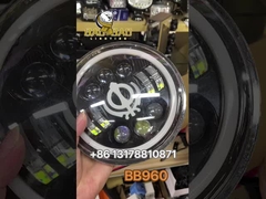 چراغ‌های جلوی LED موتورسیکلت 7 اینچی سفید زرد آلومینیومی 12 ولت ضدآب IP67 IP68