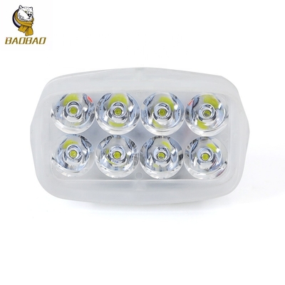 8 LED 12 ولت پلاستیک سفید پوشه رنگ چندگانه برای موتورسیکلت چراغ های جلو LED